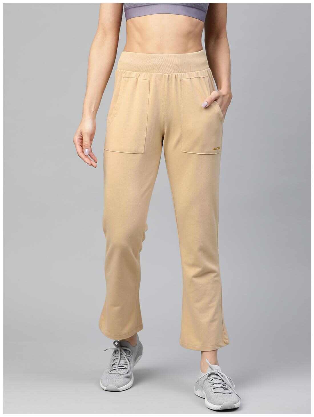 

Alcis Women Regular fit Cotton Solid Track pants - Beige