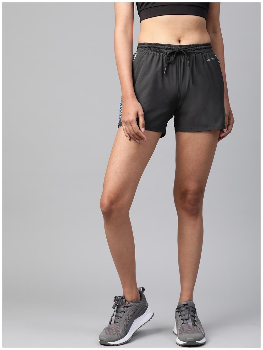 

Alcis Women Regular fit Polyester Solid Shorts - Grey