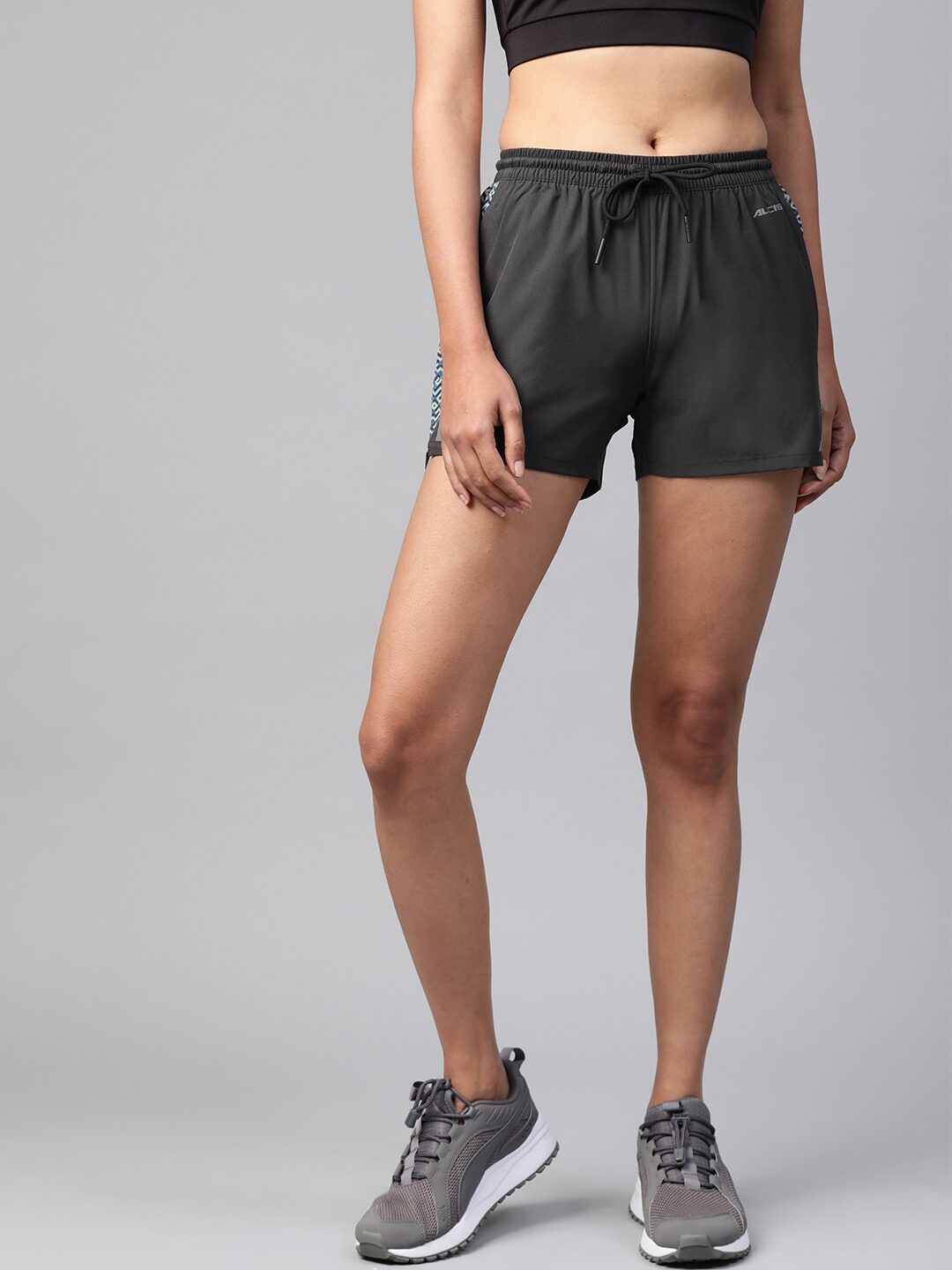 

Alcis Women Regular fit Polyester Solid Shorts - Grey