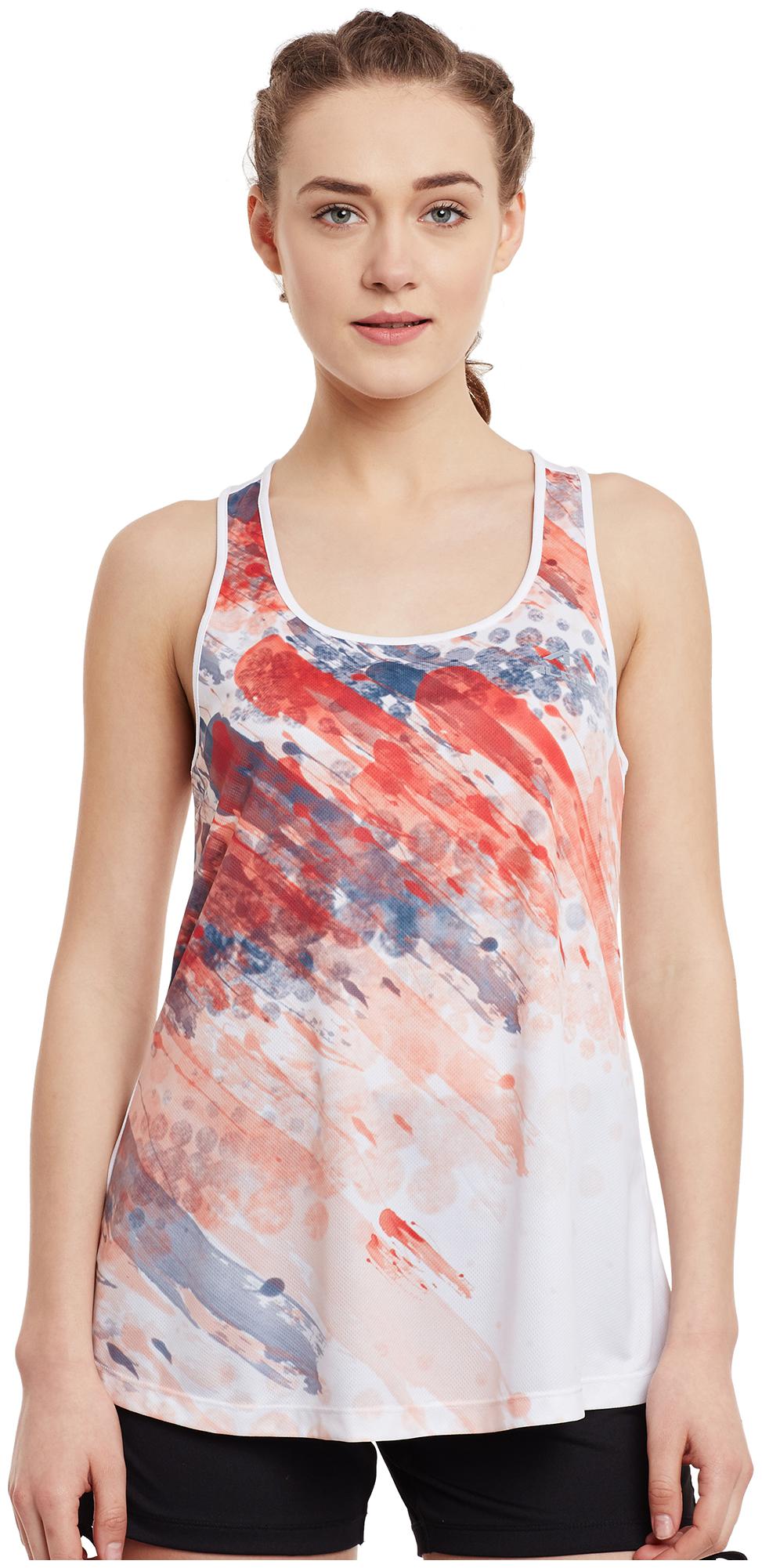 

Alcis Women White Slim fit U neck Polyester Tank top