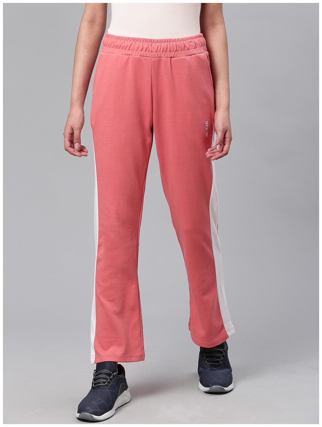 

Alcis Women Slim fit Cotton Solid Track pants - Pink