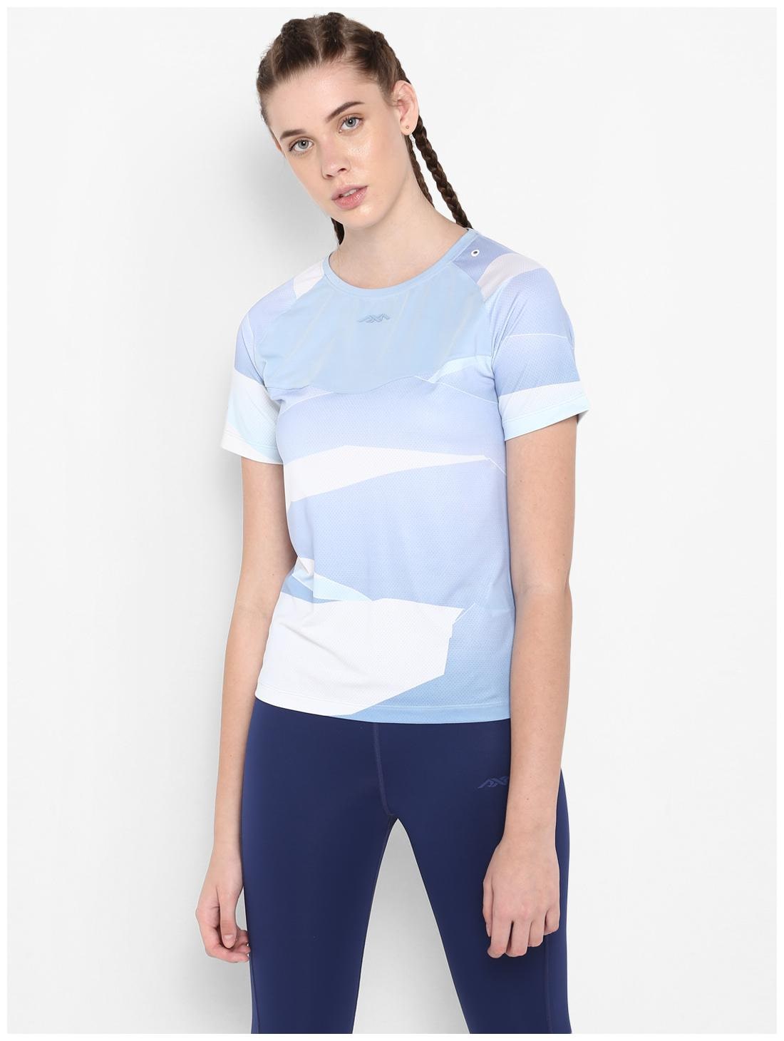 

Alcis Women Printed Sports T-Shirt - Blue