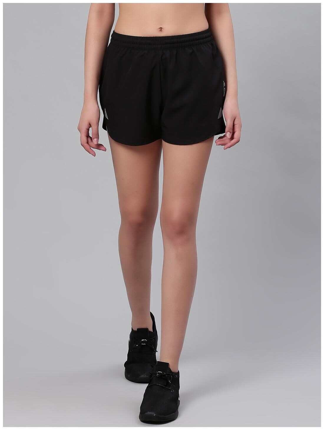 

Alcis Women Solid Regular shorts - Black