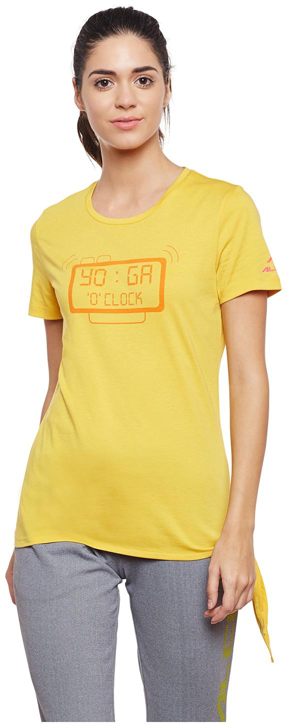

Alcis Women Printed Sports T-Shirt - Yellow