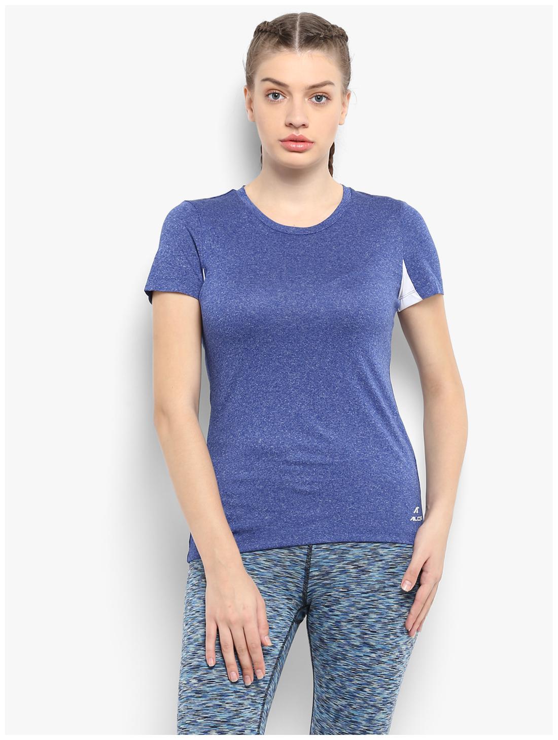

Alcis Women Solid Sports T-Shirt - Blue