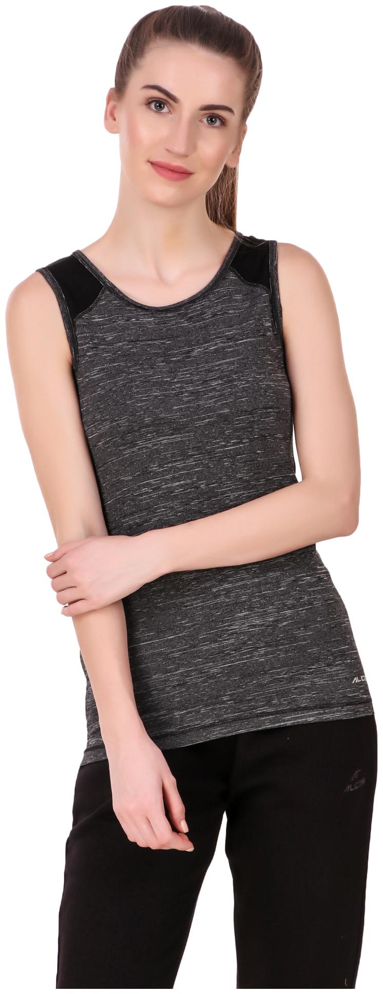 

Alcis Women Black Regular fit U neck Polyester Tank top