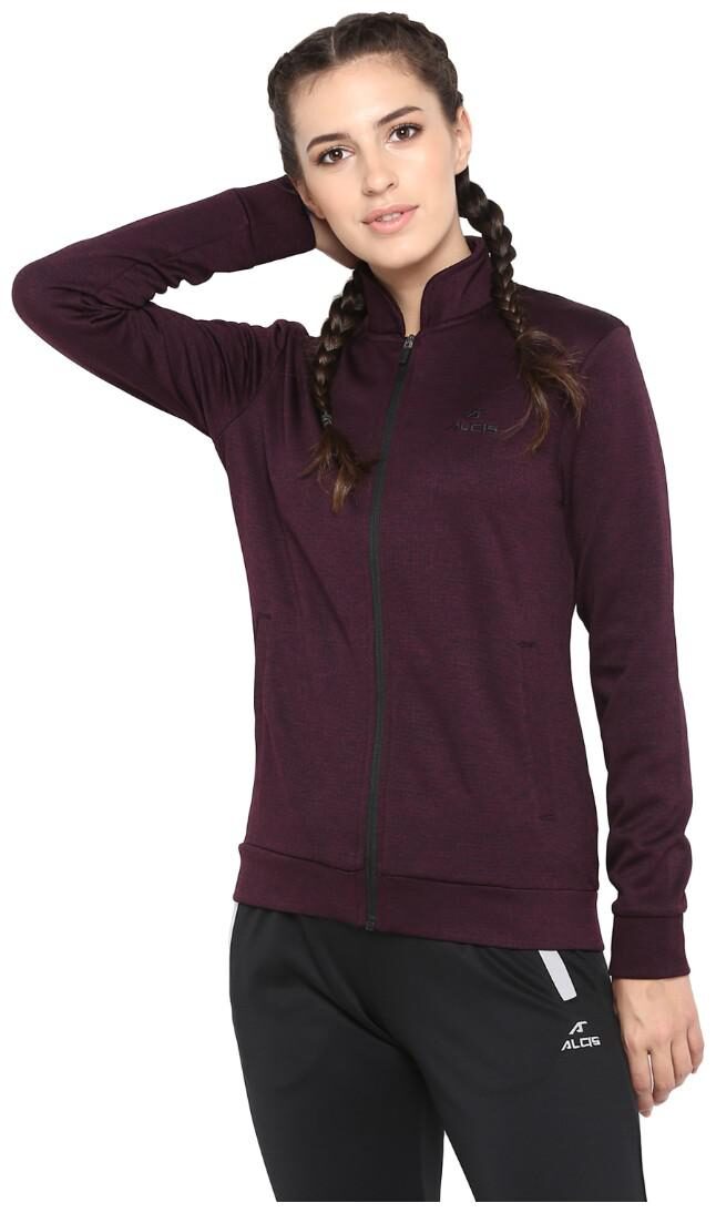 

Alcis Women Solid Sports Jacket - Maroon