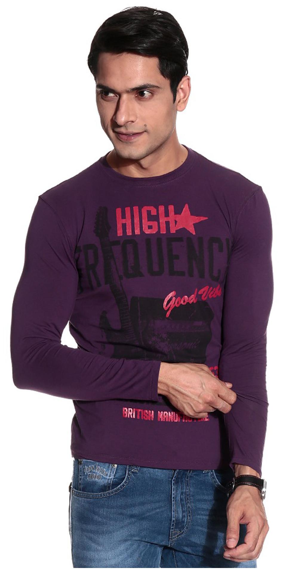 

Alcott Men Purple Regular fit Cotton Round neck T-Shirt