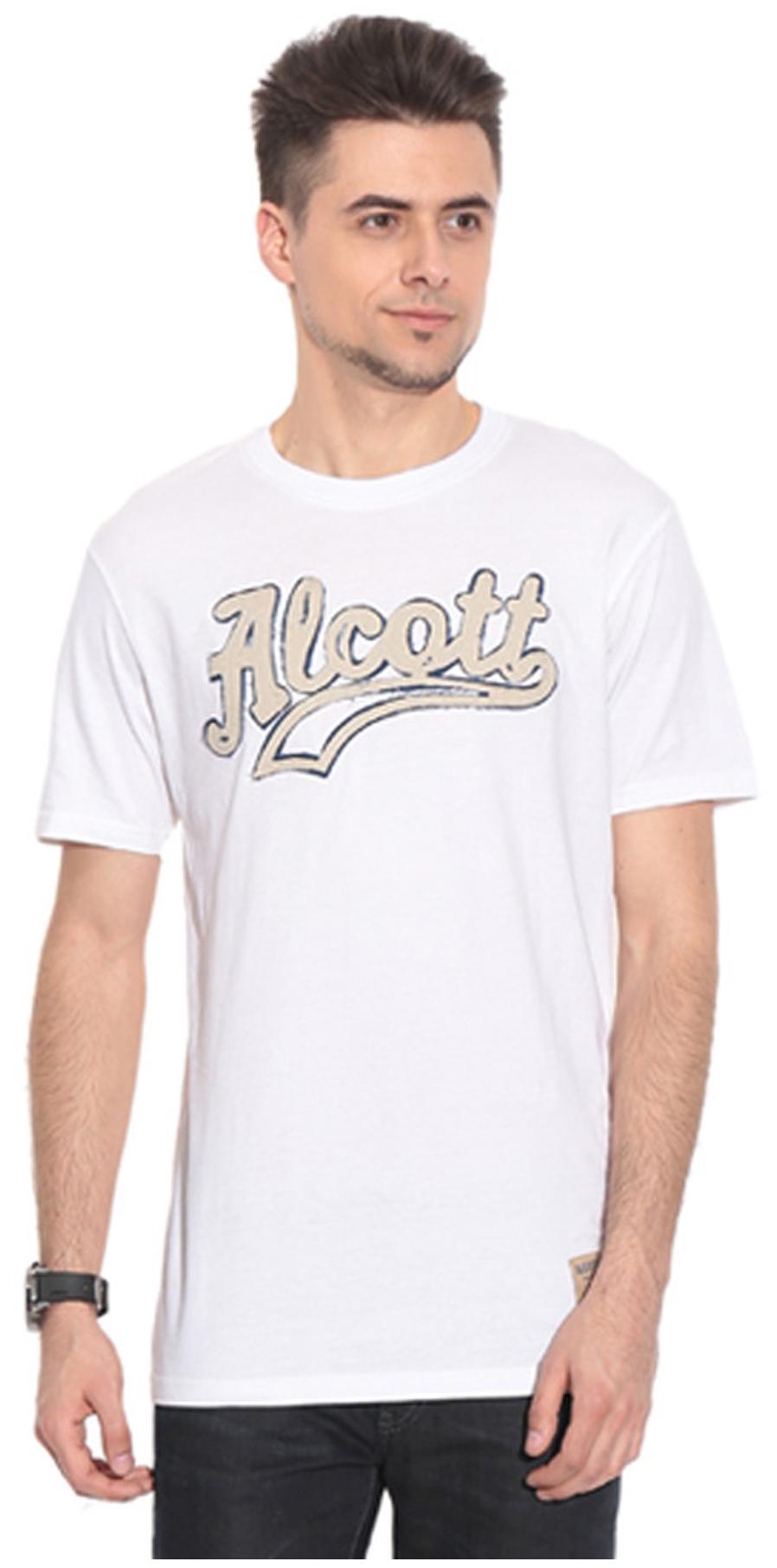 

Alcott Men White Regular fit Cotton Round neck T-Shirt - Pack Of 1