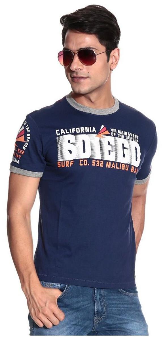 

Alcott Round Neck Blue T-shirt