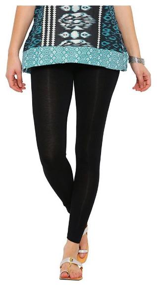 

Alisa Women Cotton Solid Leggings Black
