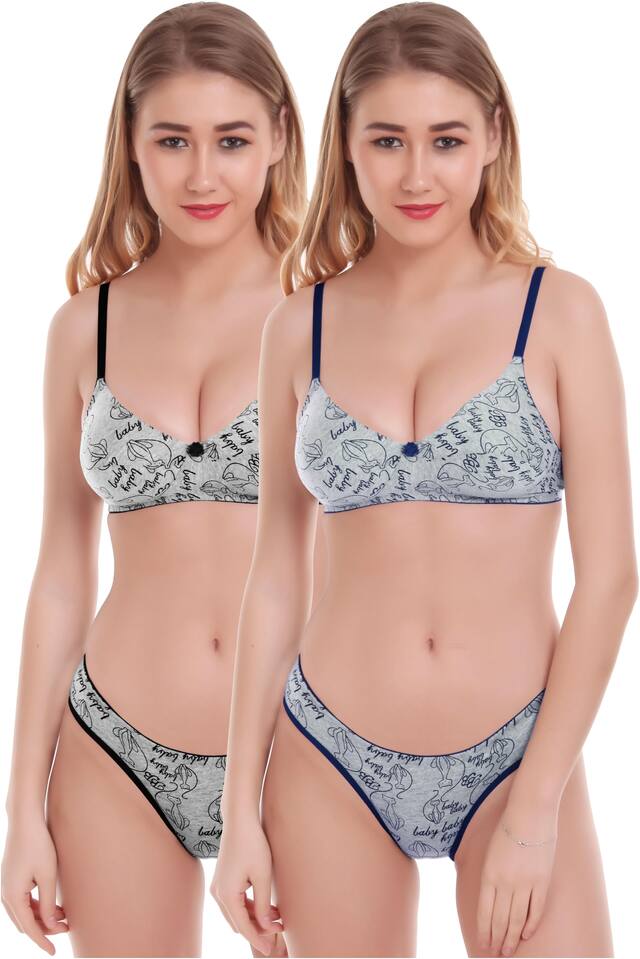 Alishan Printed T-shirt bra - 2 Lingerie Set