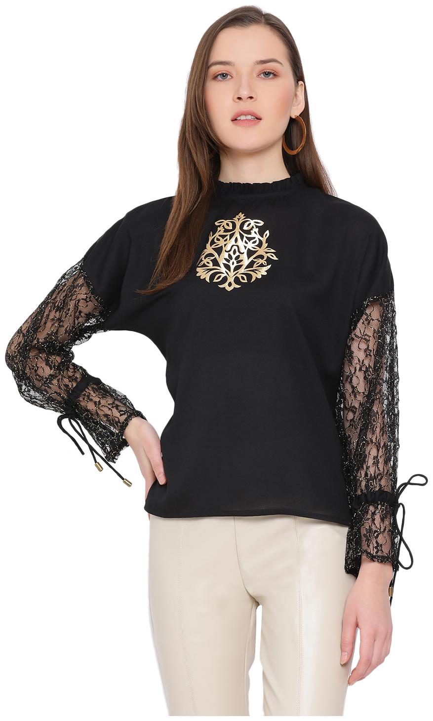 

All Ways You Women Printed Regular top - Black