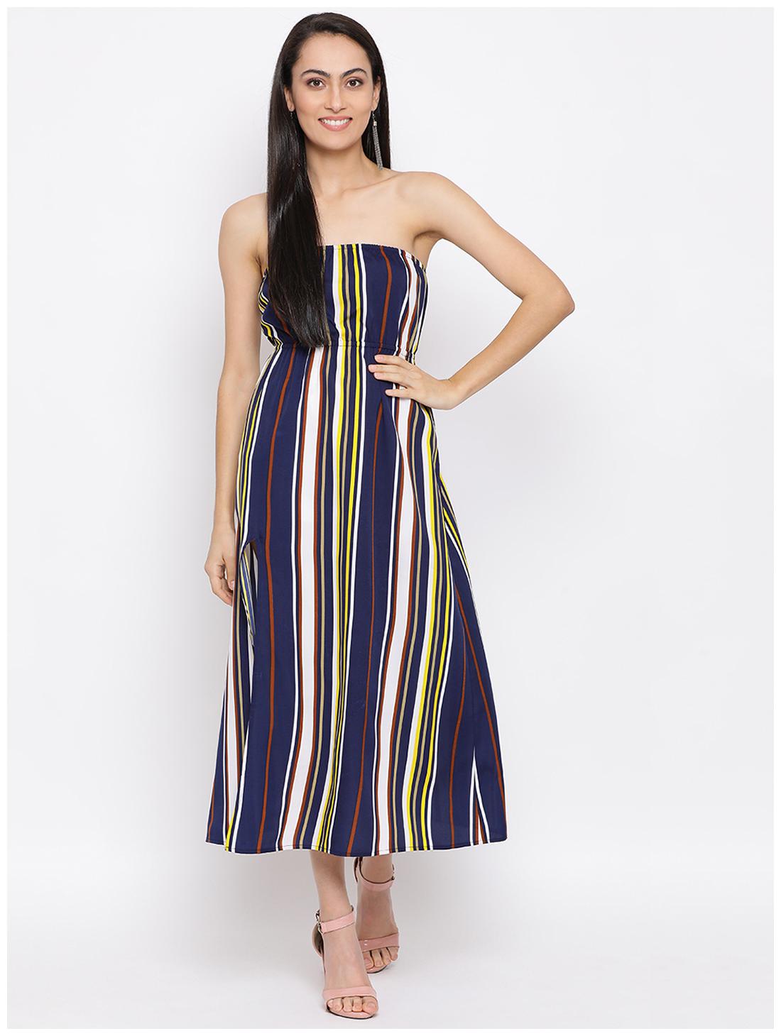 

All Ways You Multi Striped Fit flare dress