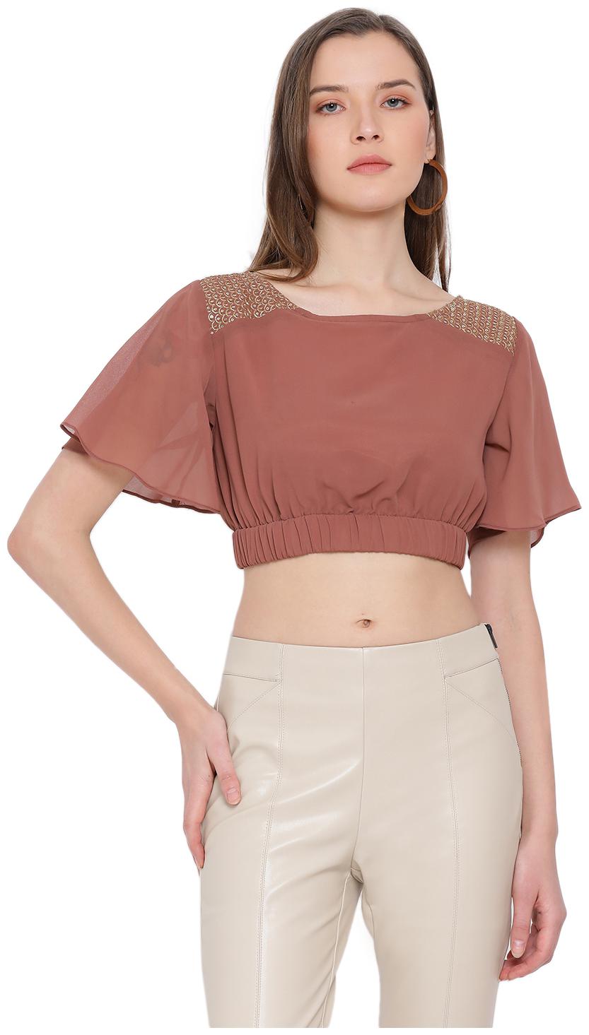 

All Ways You Women Solid Regular top - Brown