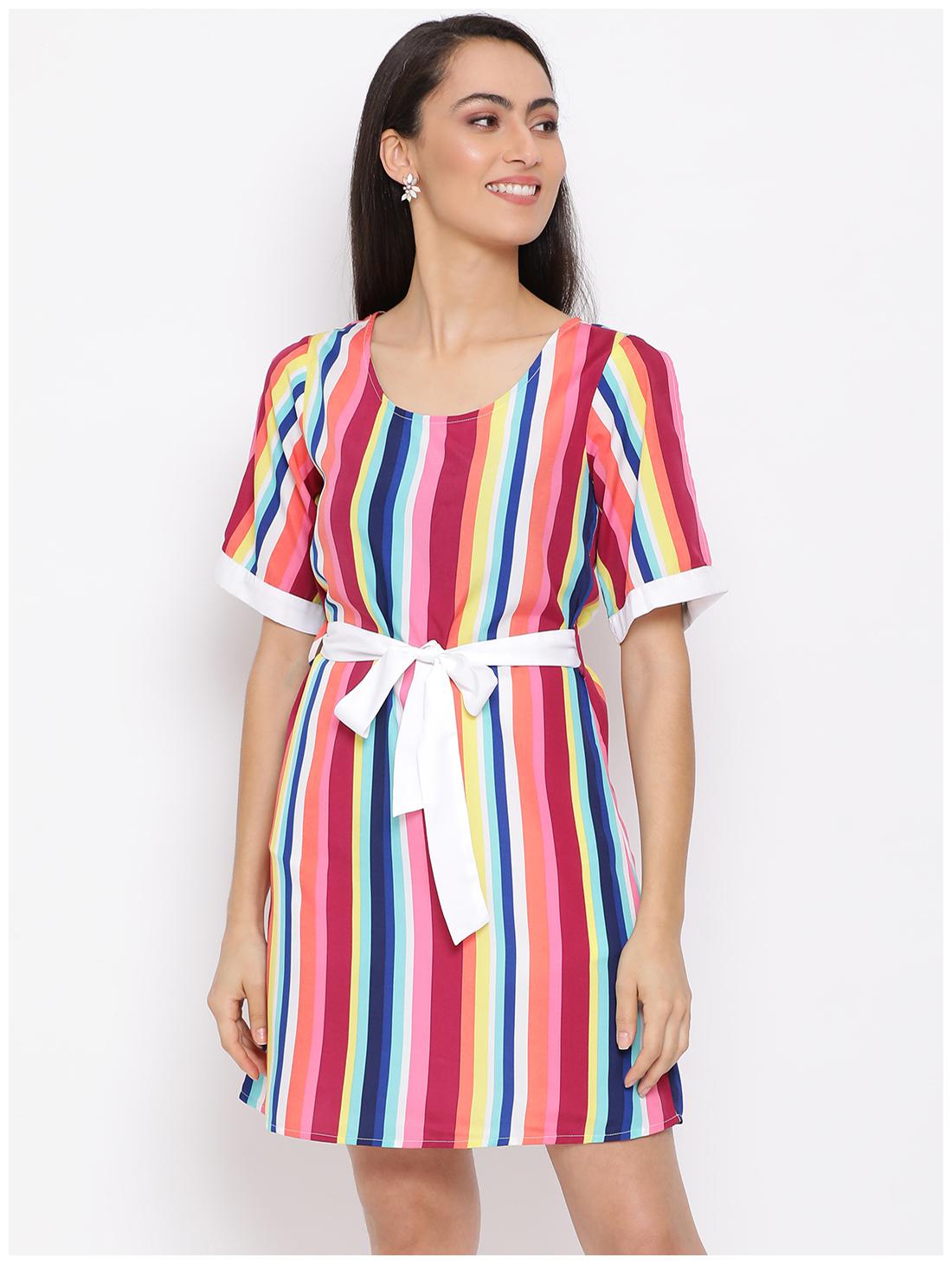 

All Ways You Multi Striped Fit flare dress