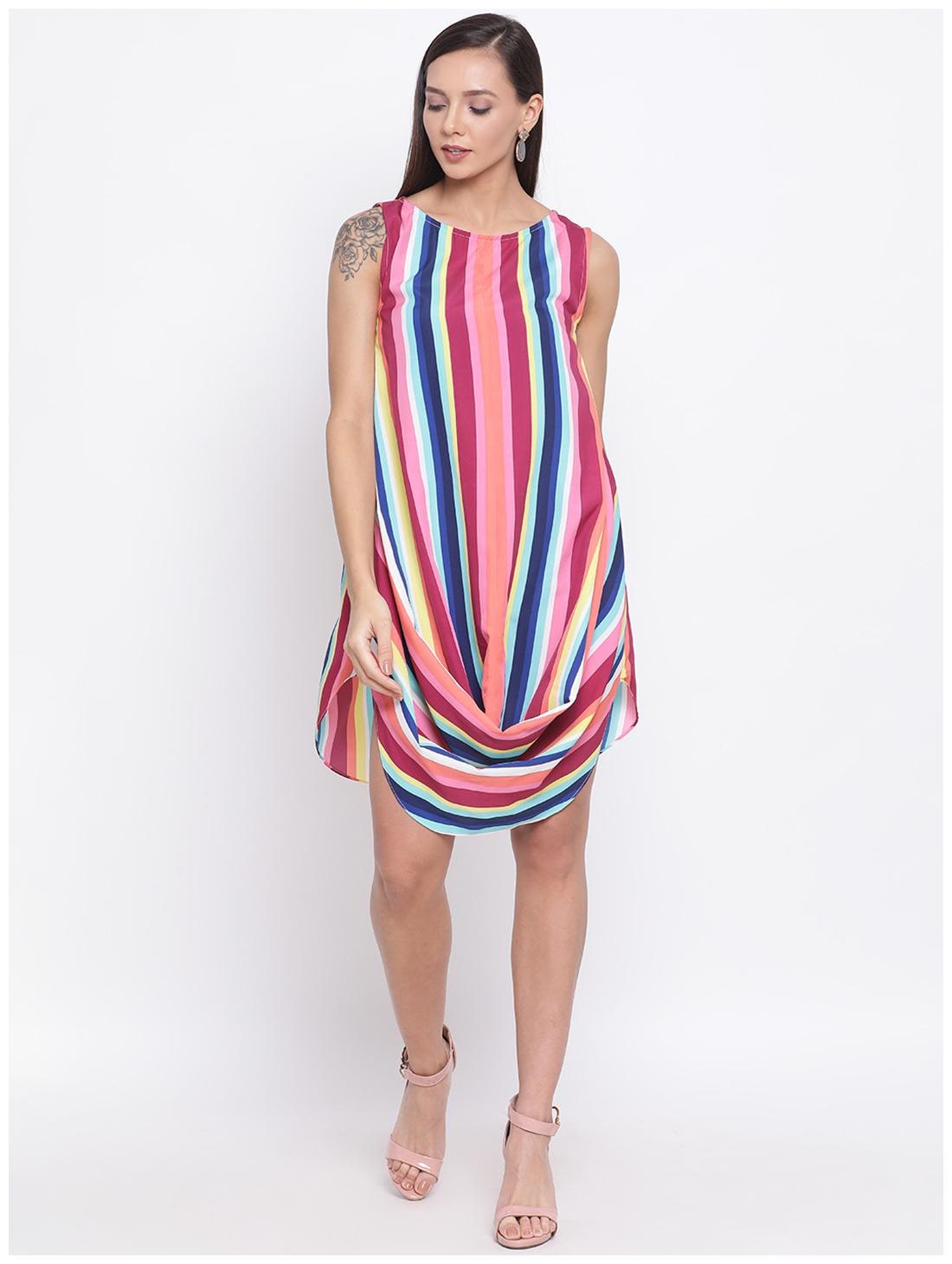 

All Ways You Multi Striped Fit flare dress