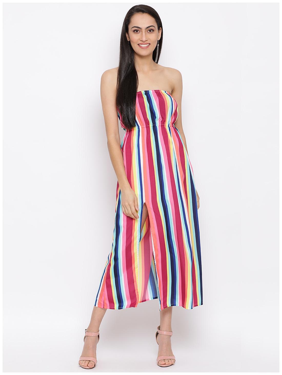 

All Ways You Multi Striped Fit flare dress