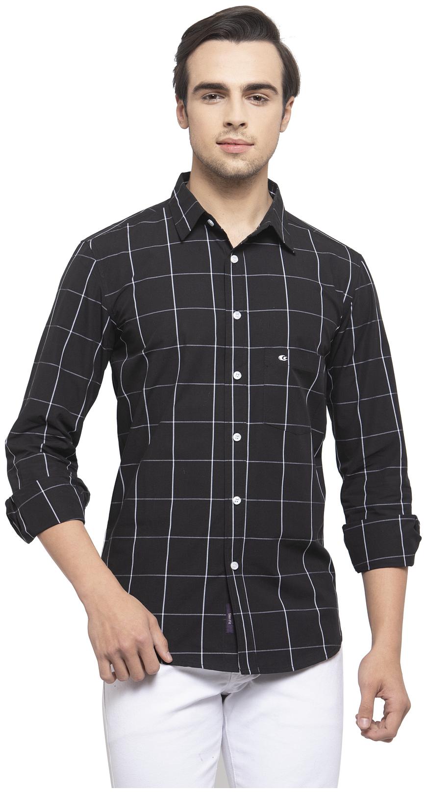 

Allen Cooper Men Assorted Checked Slim Fit Casual Shirt