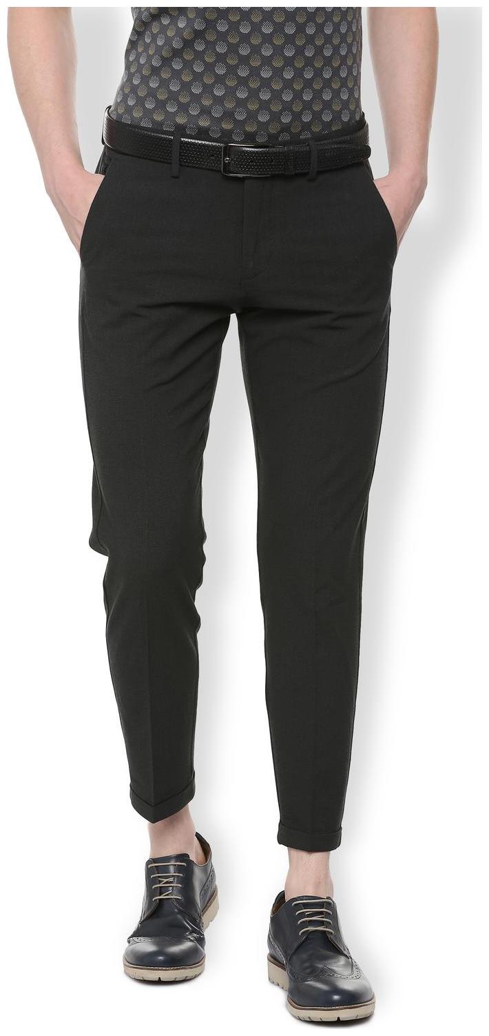 

Allen Solly Men Black Textured Slim fit Regular trousers