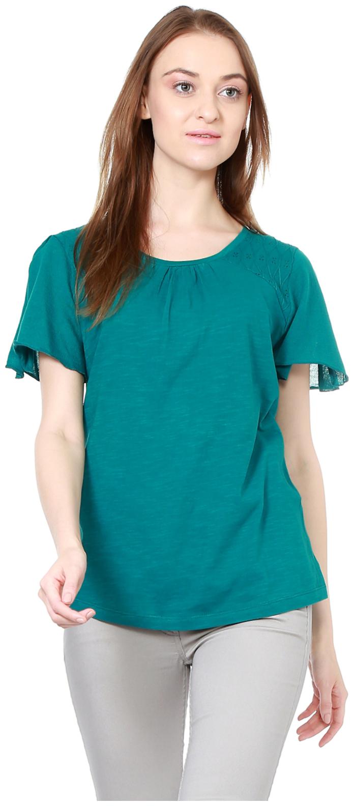

Allen Solly Women Printed Regular top - Blue