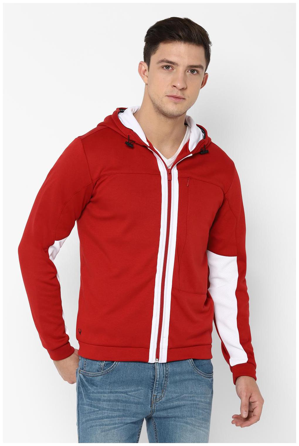 

Allen Solly Men Red Hooded Hoodie