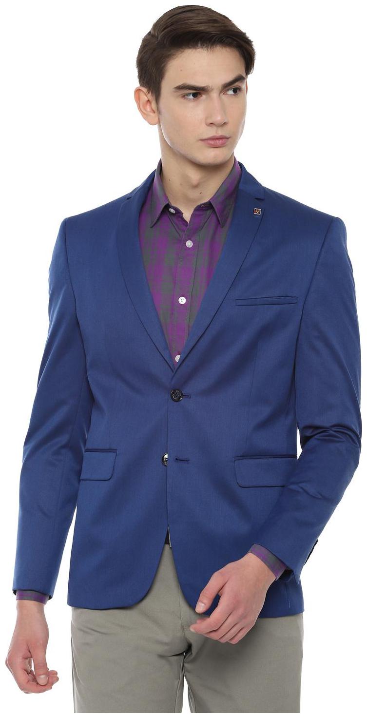 

Allen Solly Men Blue Solid Slim fit Single Breasted Blazer