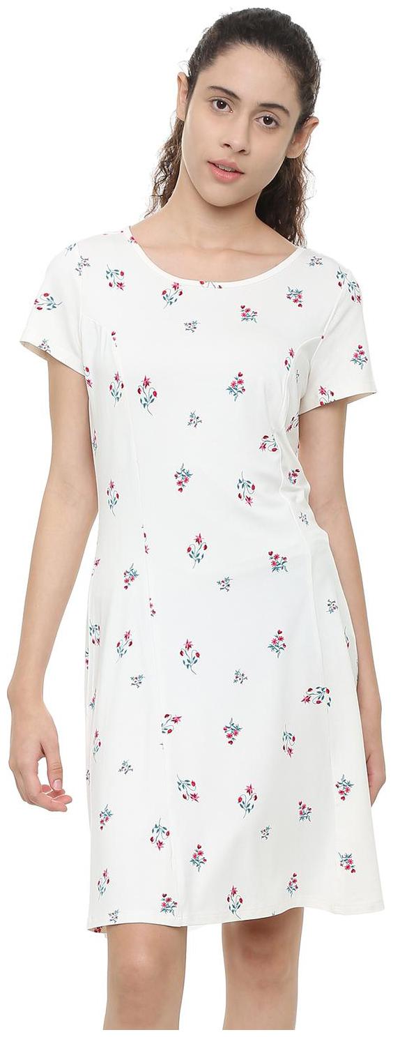 

Allen Solly Beige Printed A-line dress