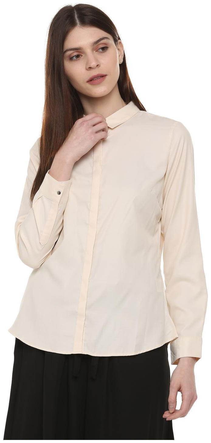 

Allen Solly Women Beige Solid Regular Fit Shirt