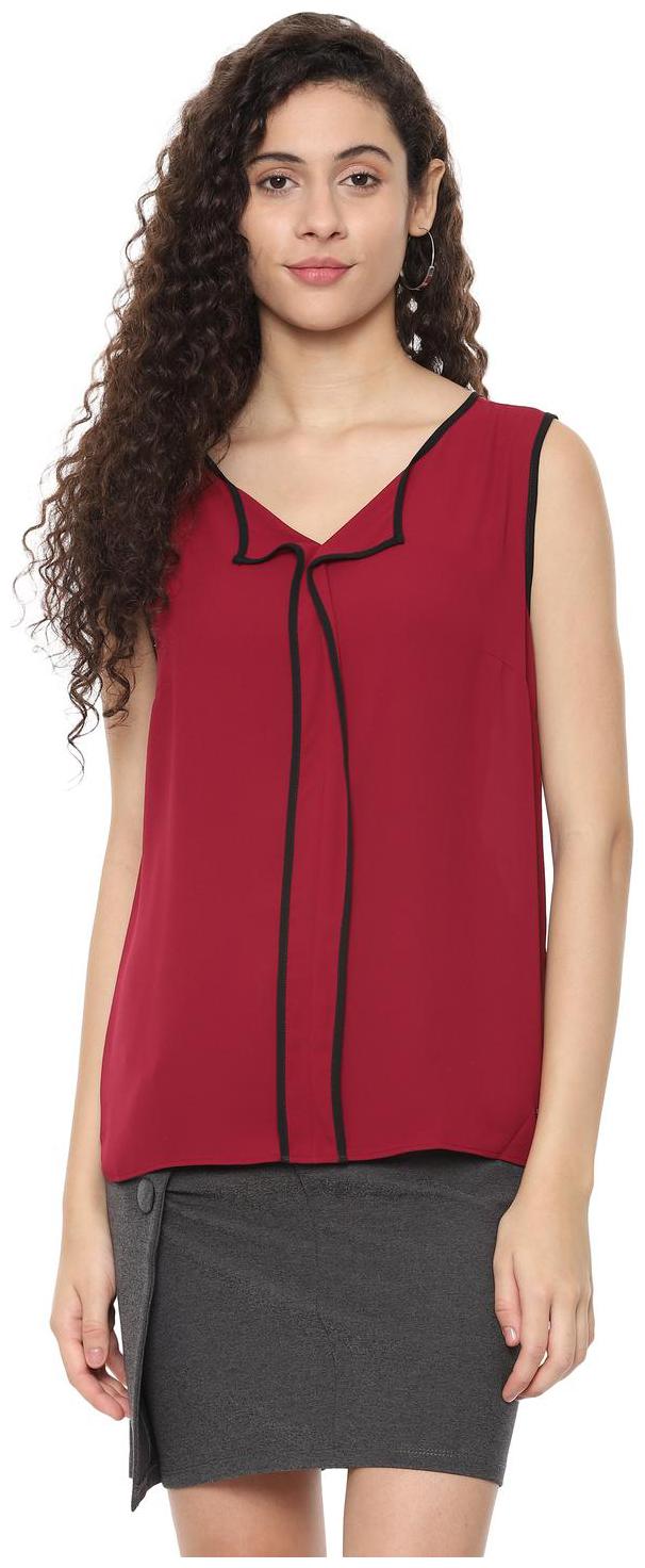 

Allen Solly Women Solid Regular top - Red
