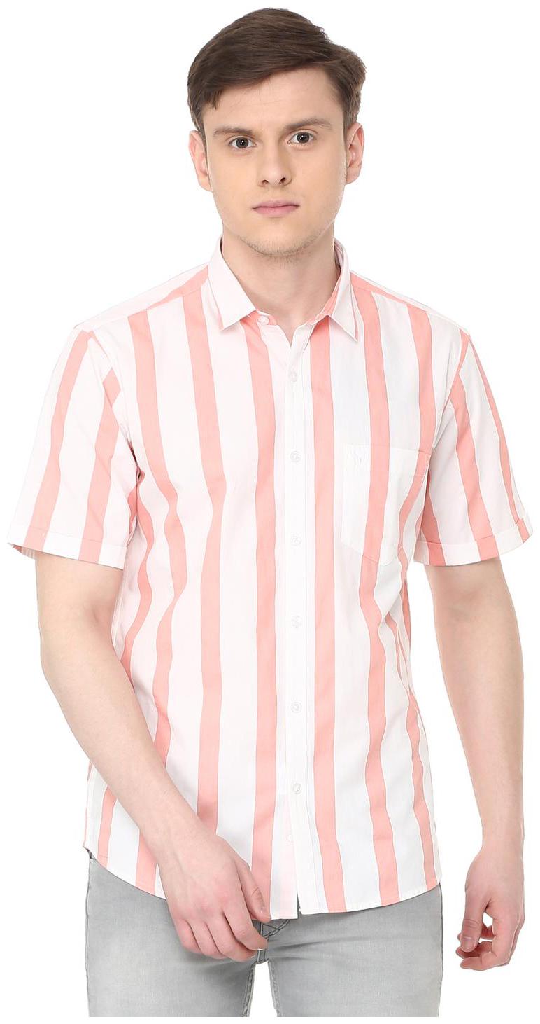 

Allen Solly Men Pink Vertical Stripes Regular Fit Casual Shirt