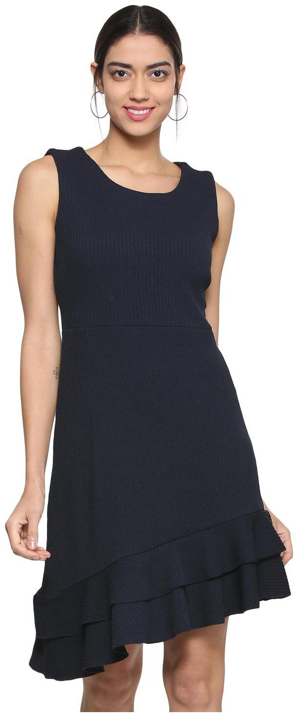 

Allen Solly Blue Printed Fit flare dress