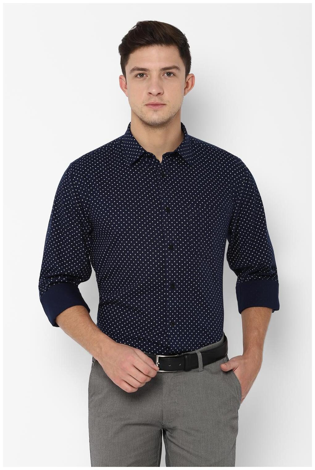 

Allen Solly Men Blue Printed Slim Fit Casual Shirt