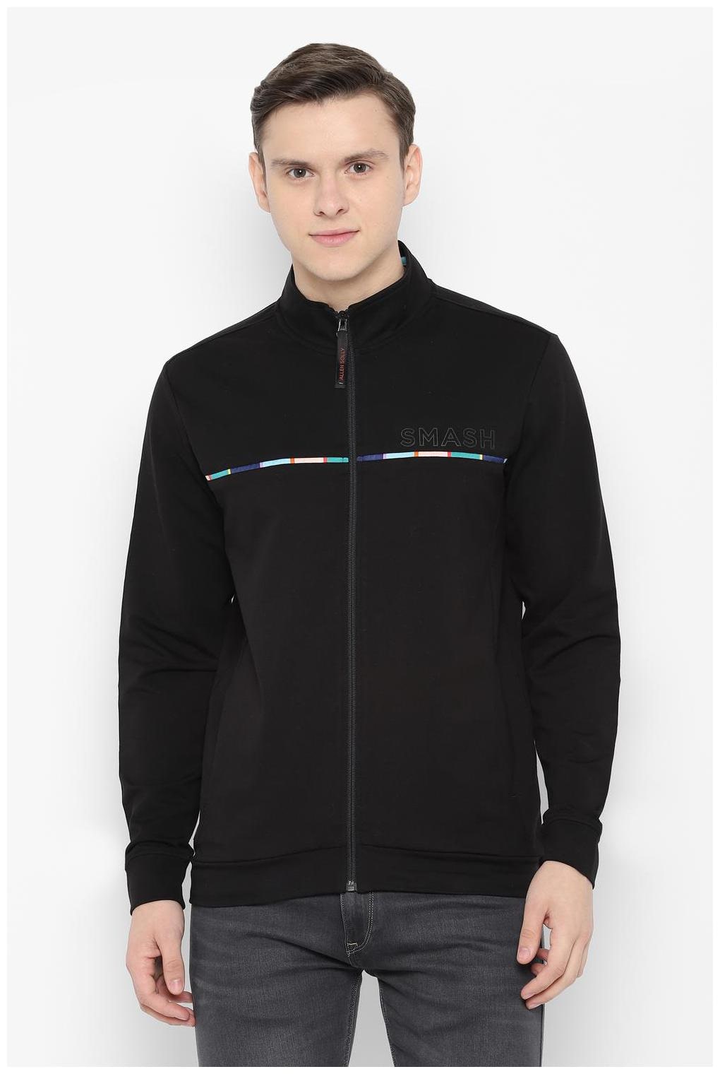 

Allen Solly Men Black High neck Sweatshirt