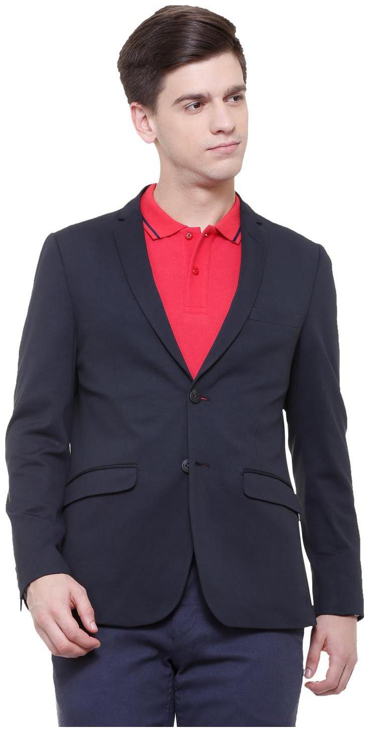

Allen Solly Men Blue Solid Slim fit Single Breasted Blazer