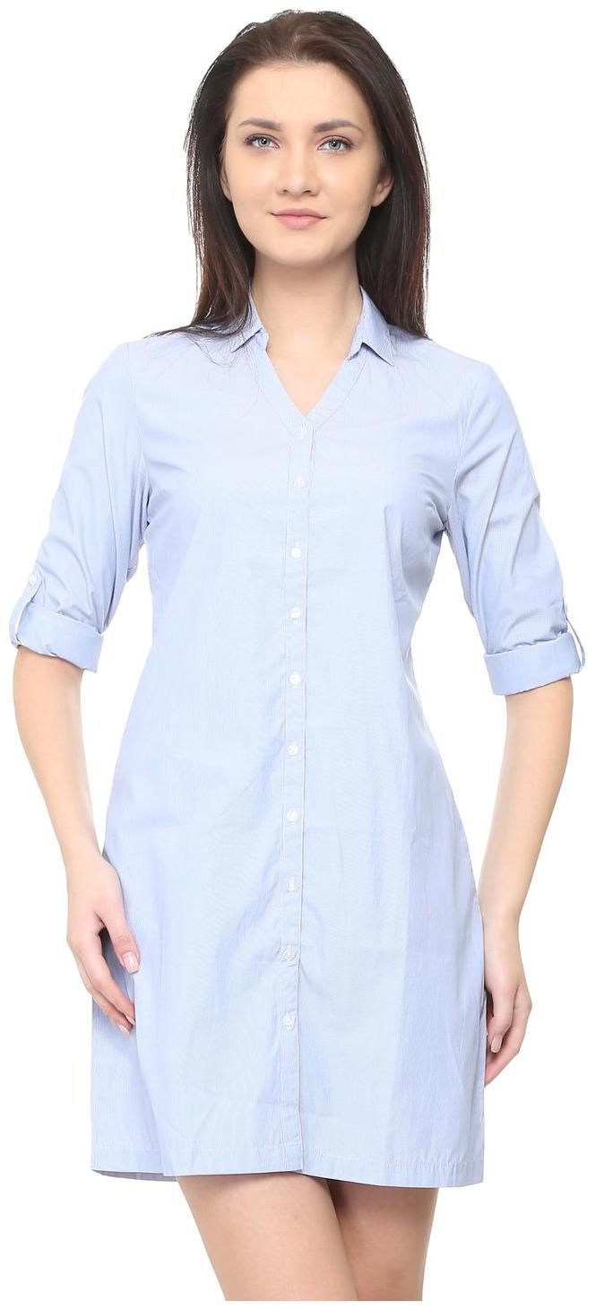 

Allen Solly Blue Solid A-line dress