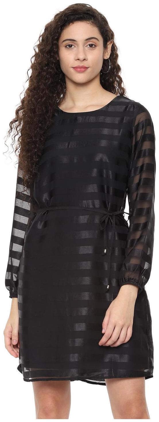 

Allen Solly Black Striped A-line dress