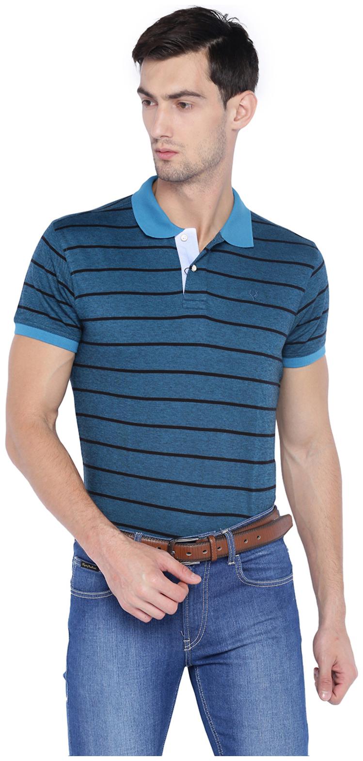 

Allen Solly Men Blue Regular fit Cotton Blend Polo collar T-Shirt - Pack Of 1