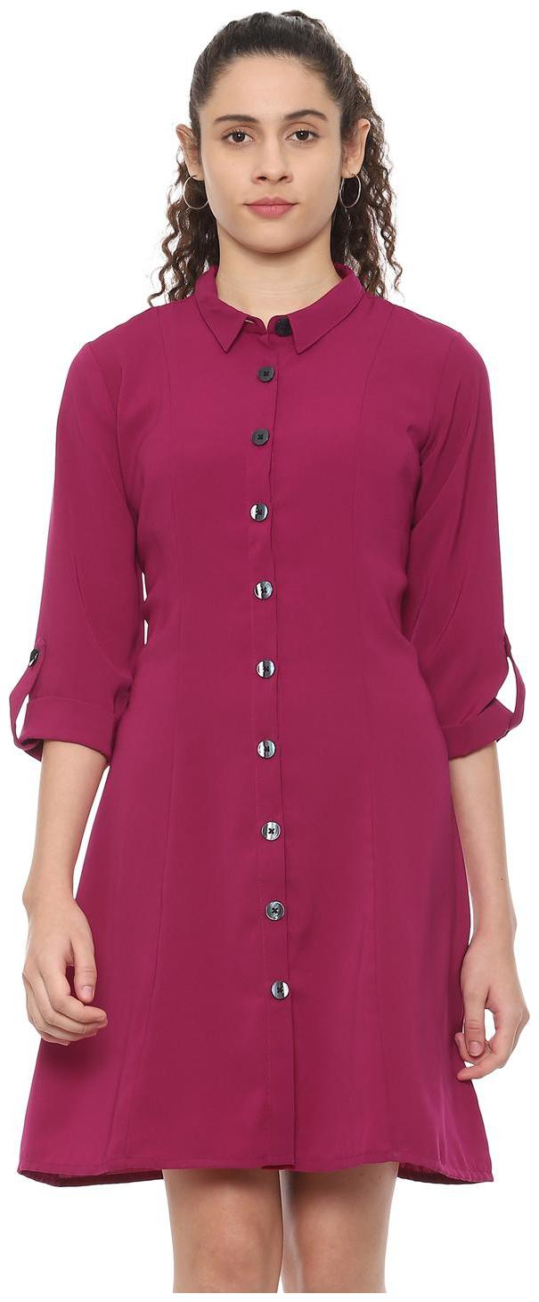 

Allen Solly Purple Solid A-line dress
