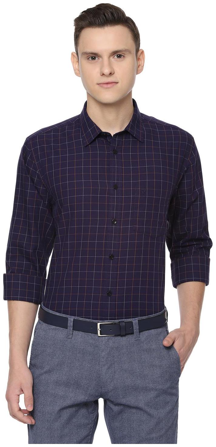 

Allen Solly Men Blue Checked Slim Fit Casual Shirt
