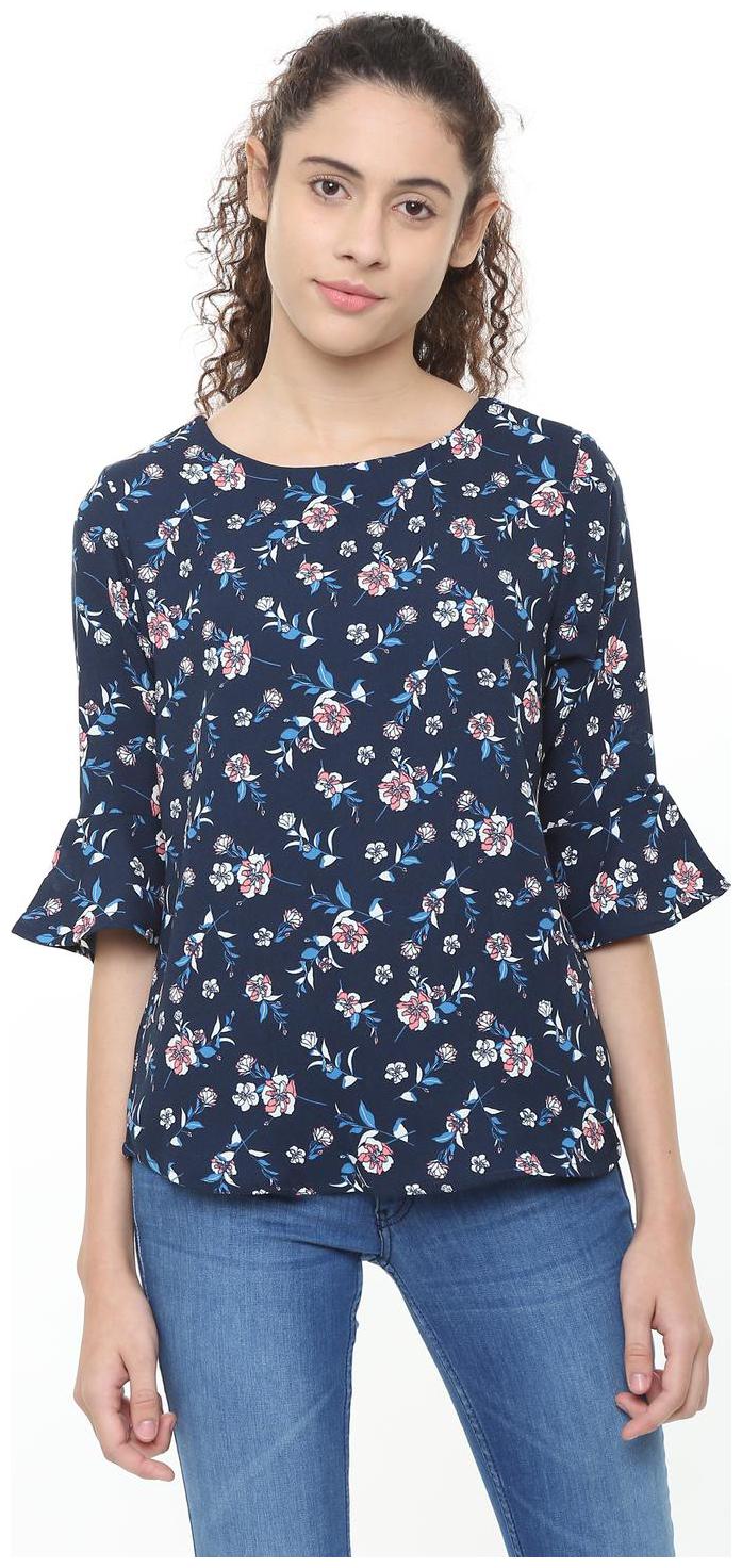 

Allen Solly Women Printed Regular top - Blue