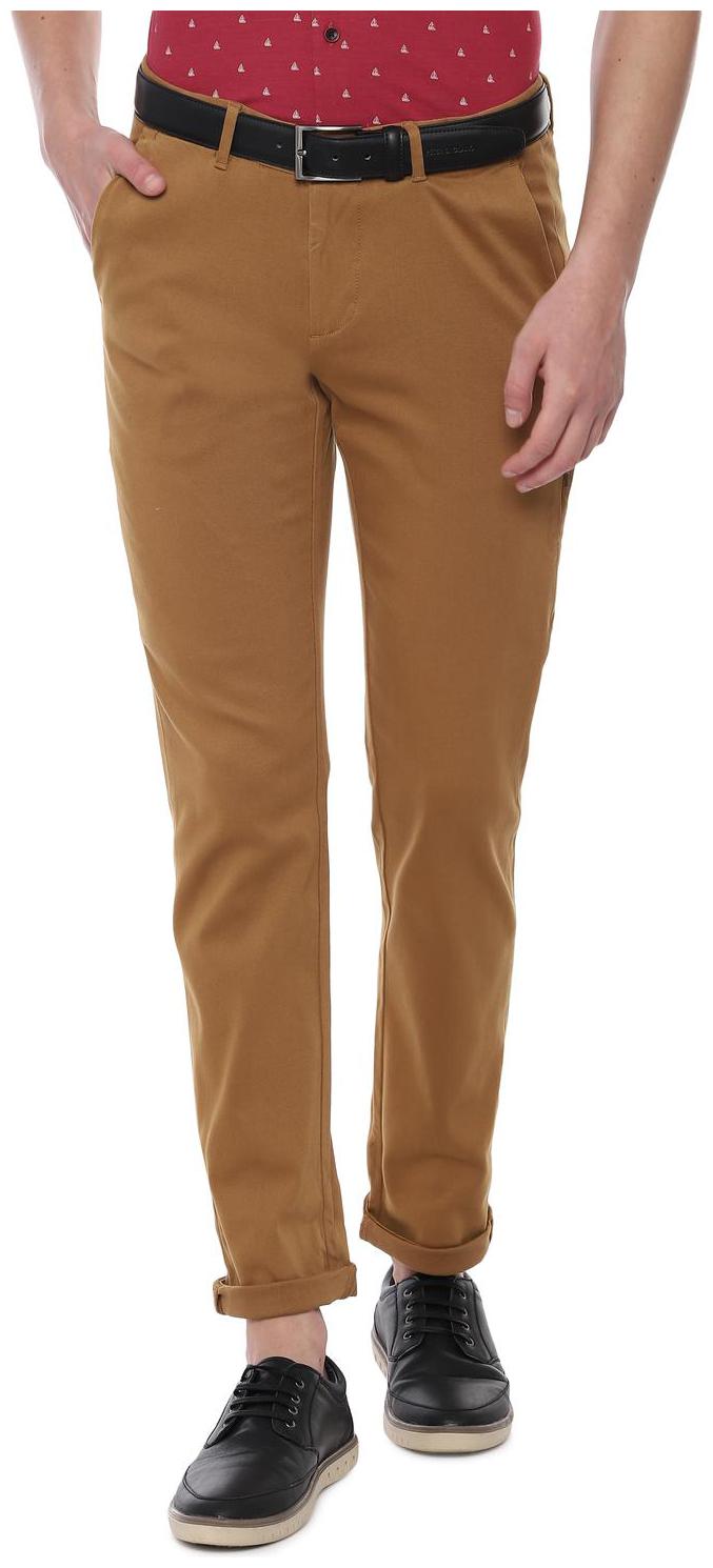 

Allen Solly Men Beige Textured Slim fit Regular trousers