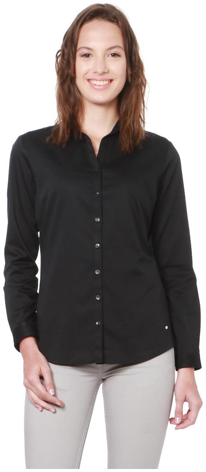 

Allen Solly Women Black Solid Regular Fit Shirt
