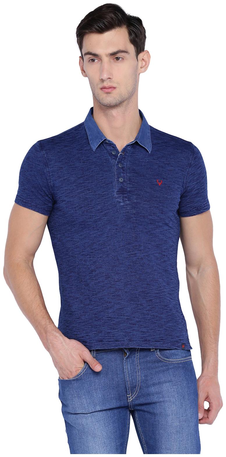 

Allen Solly Men Blue Regular fit Cotton Polo collar T-Shirt - Pack Of 1
