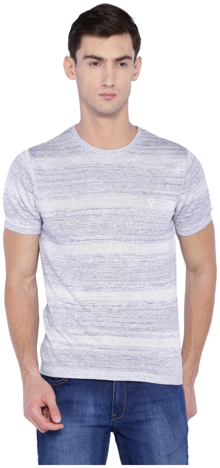 

Allen Solly Men Grey Regular fit Cotton Blend Round neck T-Shirt - Pack Of 1