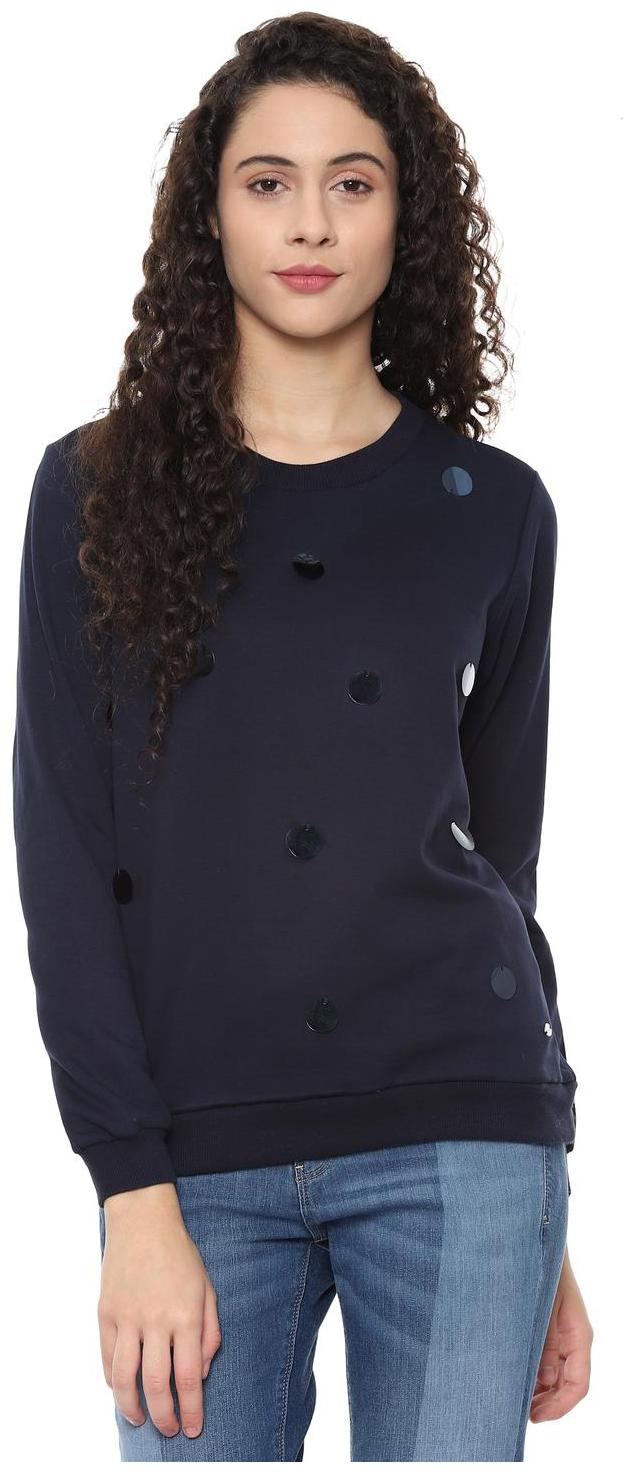 

Allen Solly Women Printed Sweatshirt - Blue