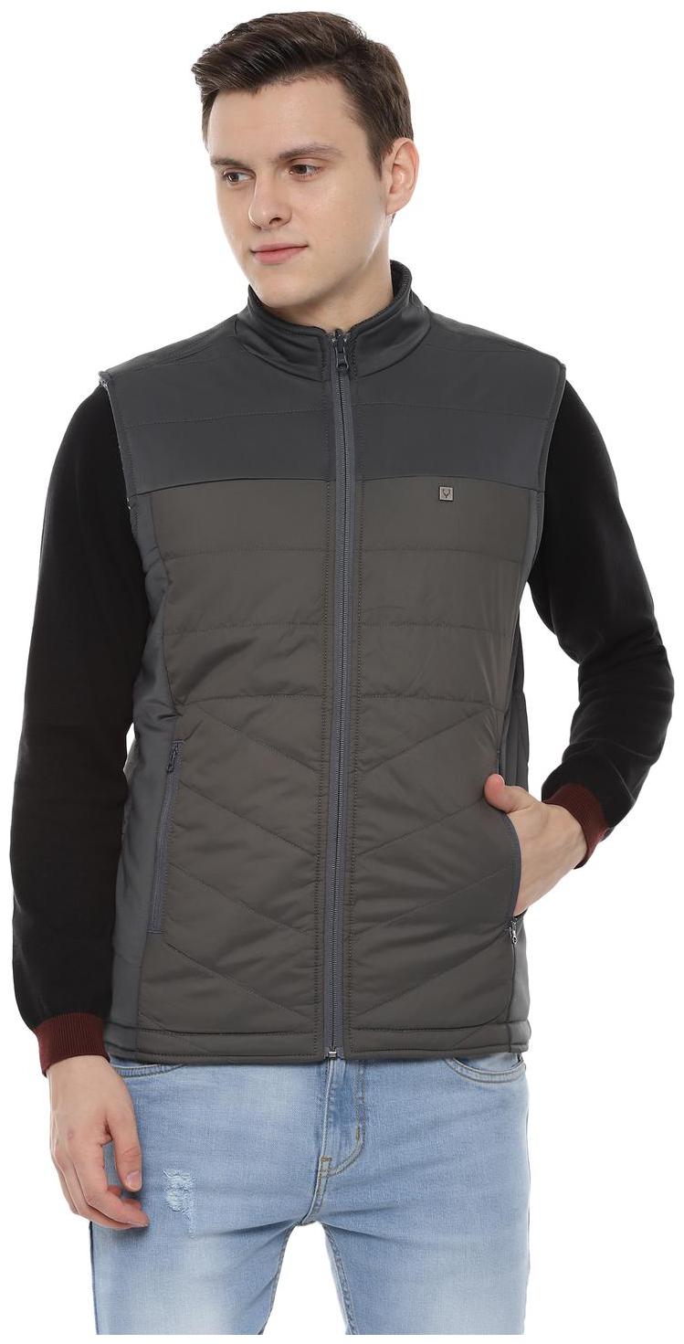 

Allen Solly Polyester Men Grey Quilted Jacket
