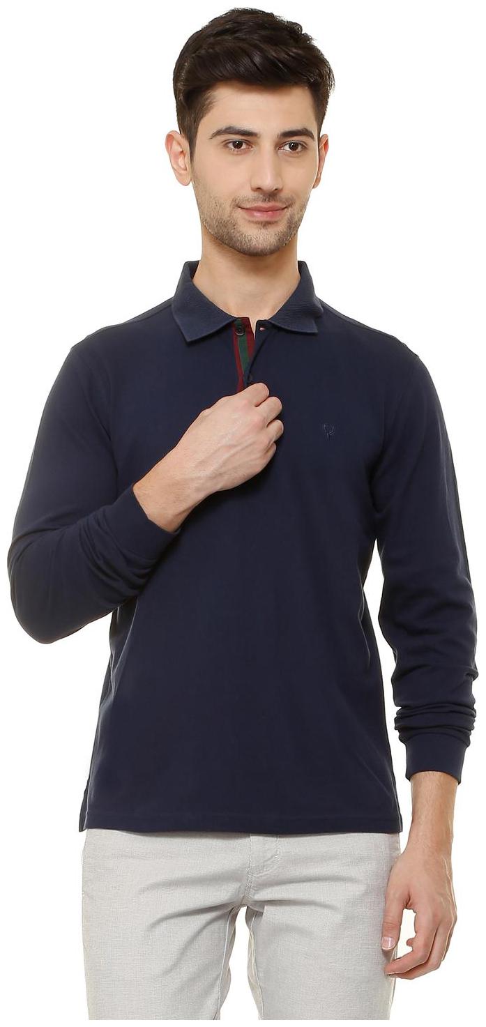 

Allen Solly Men Blue Regular fit Cotton Polo collar T-Shirt - Pack Of 1