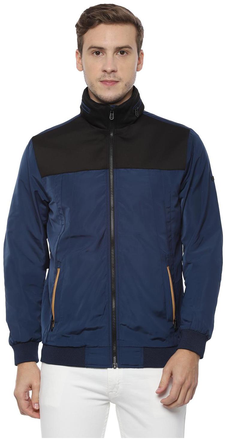 

Allen Solly Men Polyester Bomber Jacket Blue