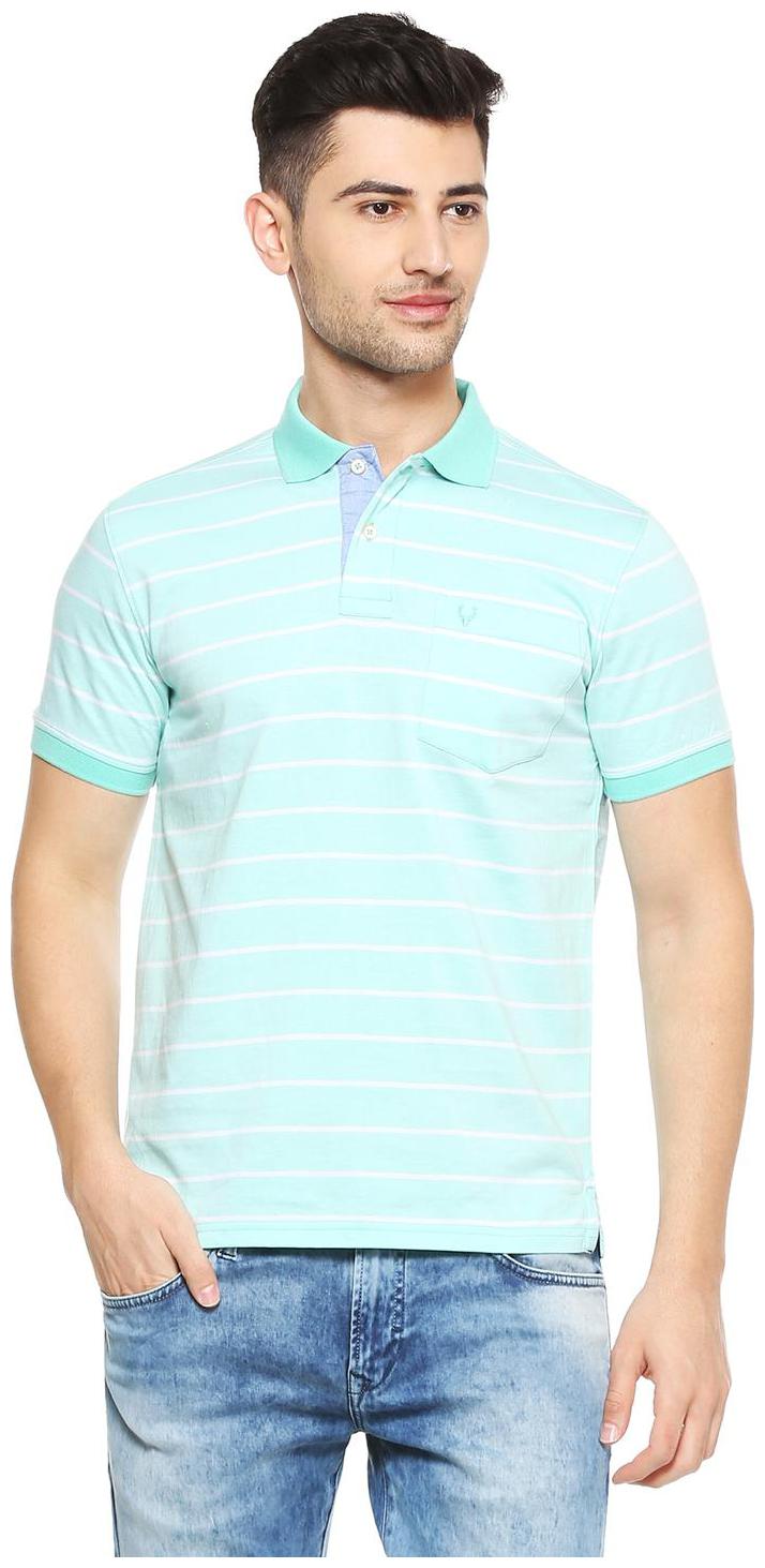 

Allen Solly Men Blue Regular fit Cotton Polo collar T-Shirt - Pack Of 1